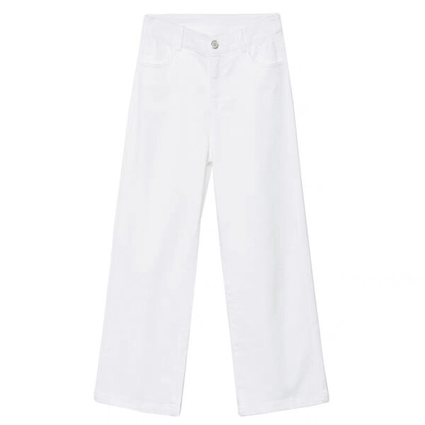 Quần Jeans Nữ Ống Vẩy Gấu Thường - Ảnh 4