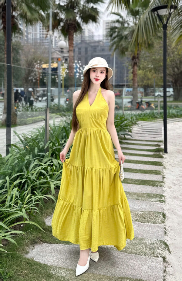 Váy đũi buộc cổ chéo - Ảnh 5
