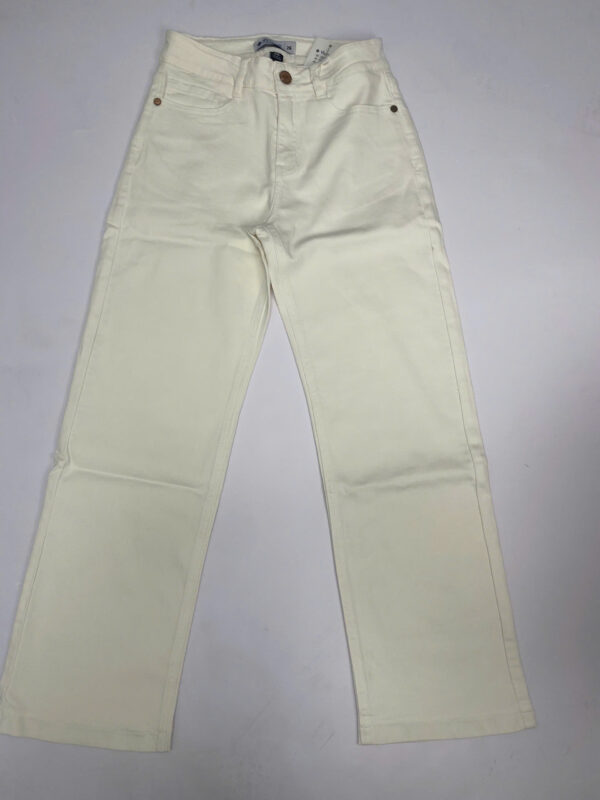 Quần jeans nữ ống đứng gấu thường - Ảnh 2