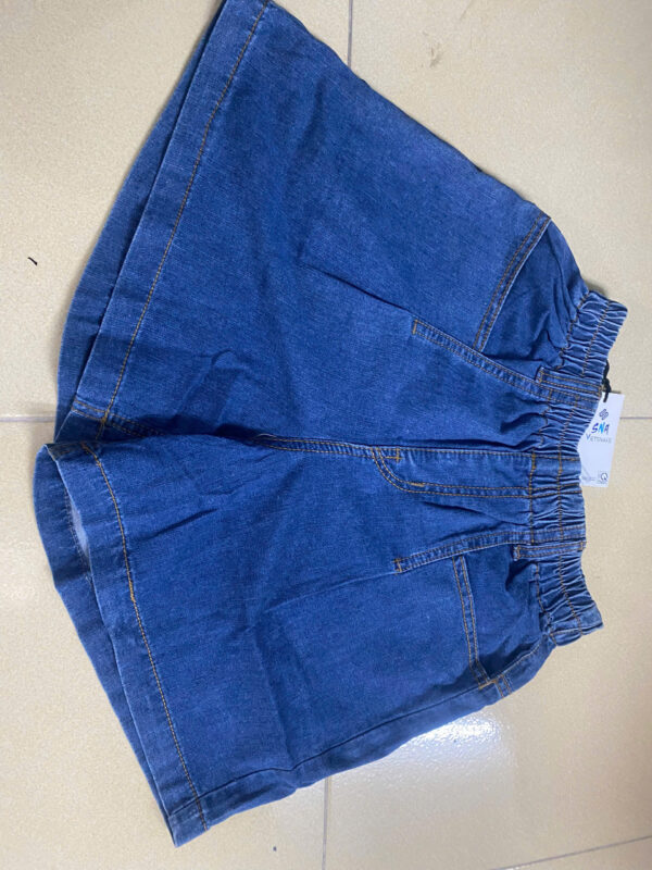 Quần short jeans nữ gấu thường - Ảnh 2