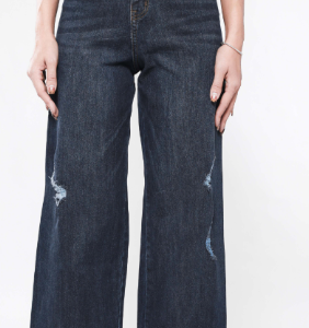 Quần Jeans Nữ Cạp Cao Ống Rộng