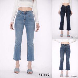 Quần Jeans Nữ ống vẩy dáng lỡ