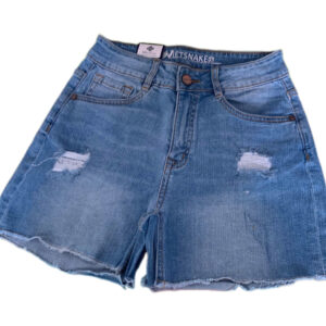 Quần Short Nữ Cạp Cao Rách Tua Gấu