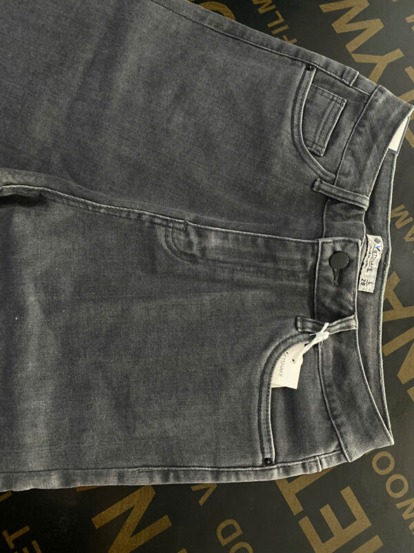 Quần jeans nữ ống rộng trơn - Ảnh 2
