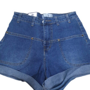 Quần Short Jeans Nữ Lơ Vê Gấu Can Thân Trước