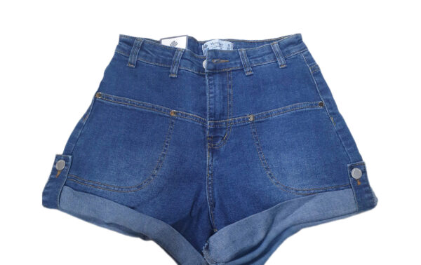 Quần Short Jeans Nữ Lơ Vê Gấu Can Thân Trước