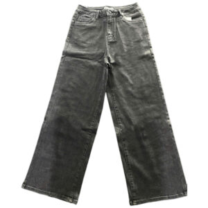 Quần jeans nữ ống rộng trơn